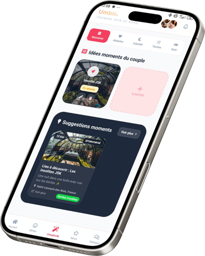 Mockup Umble pour les moments du couple