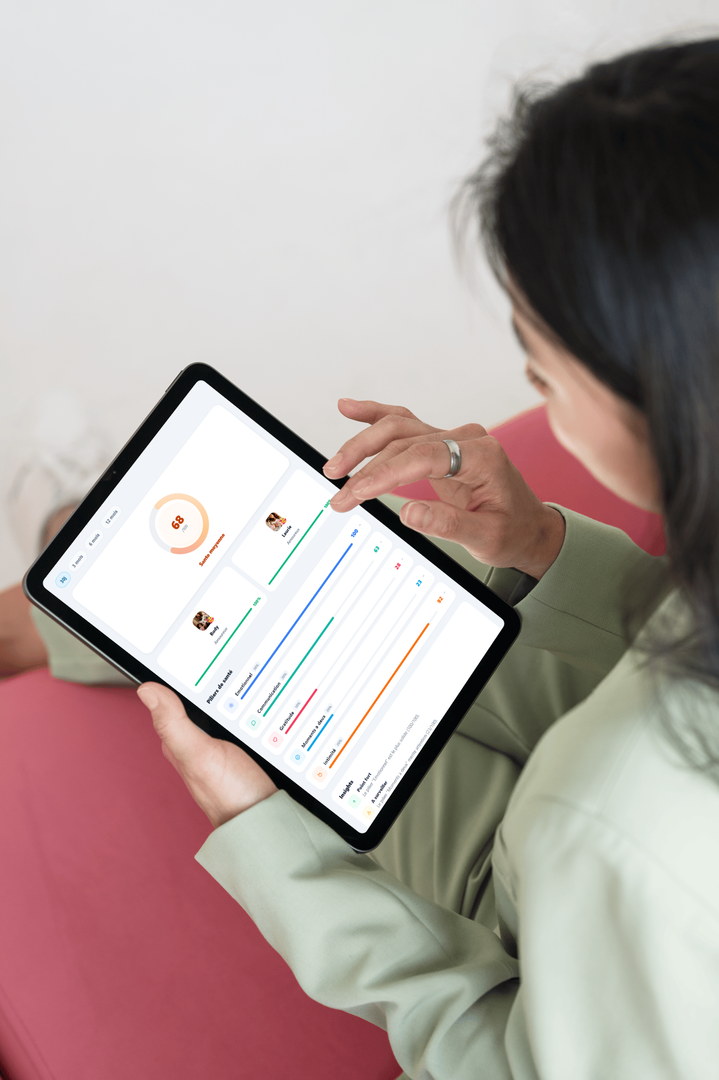 Utilisatrice consultant Umble sur tablette